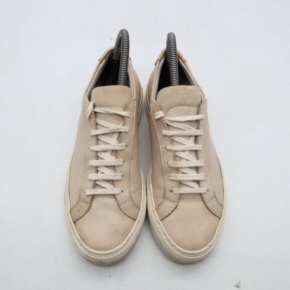 Common Projects Achilles Women's EU Size 37 Beige Leather Casual Sneakers Italy - Picture 2 of 11
